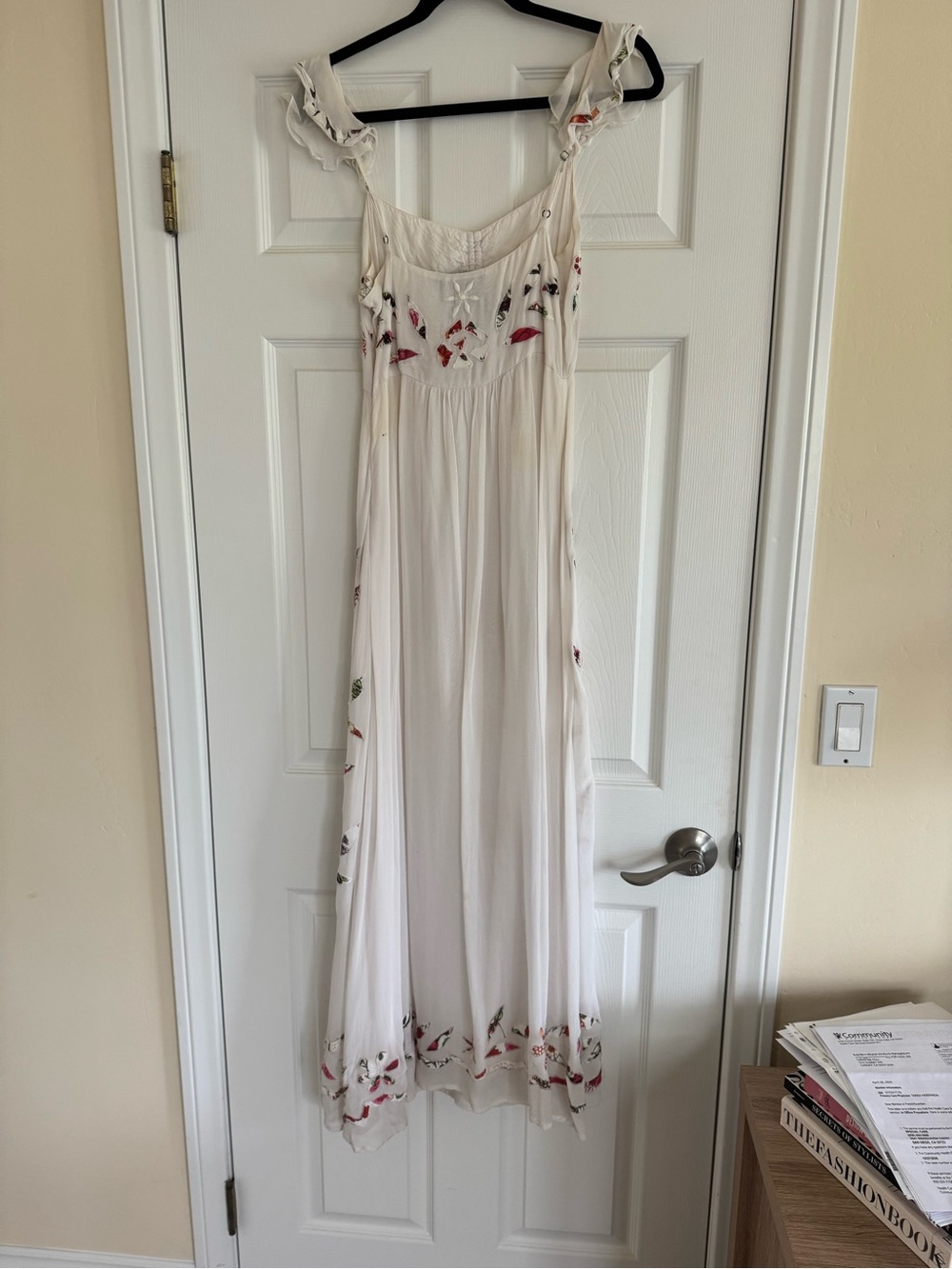 FARM Rio White Embroidered Maxi Dress with Tassel Tie - Picture 3 of 8